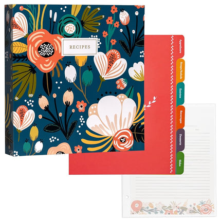 Jot & Mark 8.5"" x 11"" Sturdy 3 Ring Recipe Binde