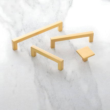 Hickory Hardware Solid Core Kitchen Cabinet Pulls, Luxury Cabinet Handles, Hardware for Doors & Dresser Drawers, 6-5/16 Inch (160mm) Hole Center, Brushed Golden Brass, Skylight Collection(Pack of 1)