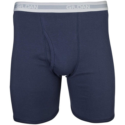 Gildan Mens Underwear Boxer Briefs, Multipack, Mixed Navy (5-pack, Classic Length), XL