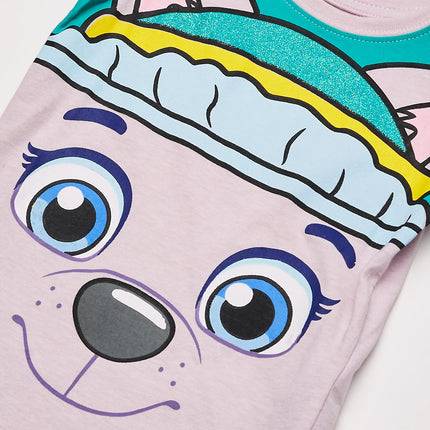Camiseta de manga corta para niñas pequeñas de Nickelodeon Paw Patrol, lila, 5T