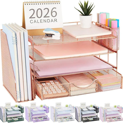 gianotter Paper Letter Tray Organizer with File Ho