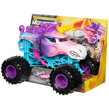 Monster Jam, Official Sparkle Smash Monster Truck Die-Cast 1:24 Scale Toy for Boys and Girls Ages 3+