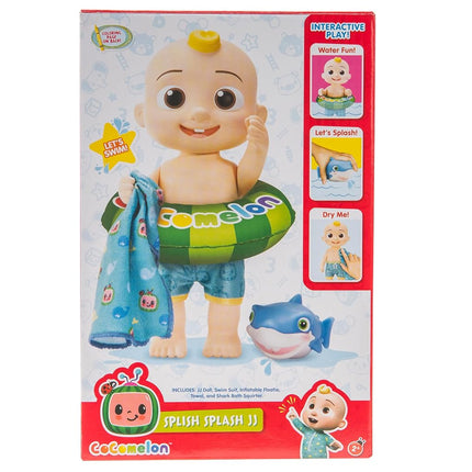 CoComelon - Splish Splash JJ Doll- with Shark Bath Squirter and Water Accessories Water Play - Toys for Kids and Preschoolers - Amazon Exclusive