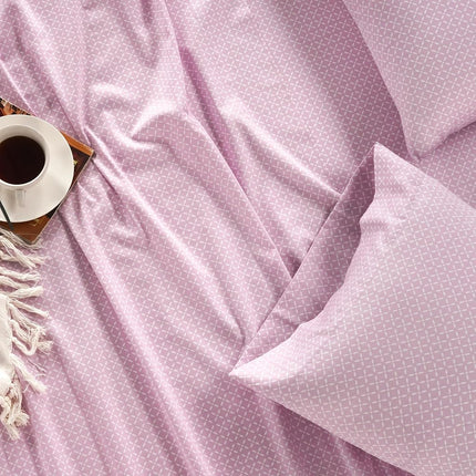 IZOD Sateen Silky 4Pc King Size Bed Sheet Set, Deep Pockets - fits Upto 17", Smooth & Buttery Feel Sheet Set, Long-Staple Soft Combed 100% Cotton Bed Sheet, Hotel Luxury Bedding - Pink Mosaic