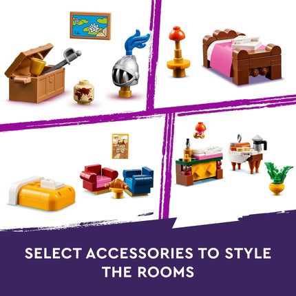 LEGO Friends Castle Bed and Breakfast Hotel Playset, Building Toy for 12 Plus Year Old Kids, with 4 Mini-Dolls, a Dog Figure and Accessories, Gift Idea for Girls, Boys and Teens 42638