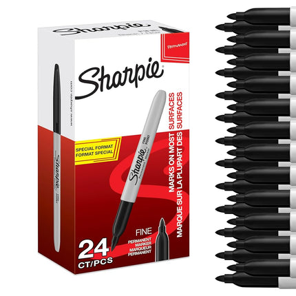 Sharpie Permanent Markers , Fine Point for Bold De