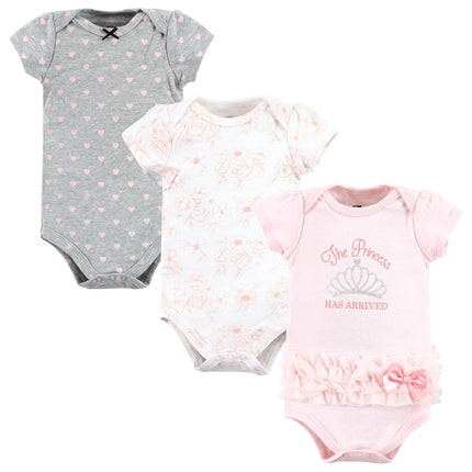 Hudson Baby Unisex Baby Cotton Bodysuits, Princess