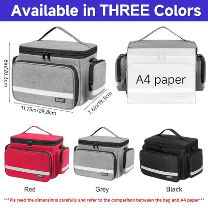 LEFOR·Z Medical Bag,First Aid Bag Empty,Home Health Nurse Bag with Detachable Divider,Medical Supplies Storage Tote for Nursing Student,Therapist,Doctors,Grey