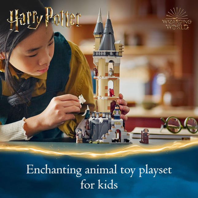 LEGO Harry Potter Le Château de Poudlard : La Volière, jouet fantastique du Monde des Sorciers pour filles et garçons, ensemble de jeu Harry Potter avec 3 personnages, idée de cadeau d’anniversaire pour les enfants de 8 ans et plus, 76430
