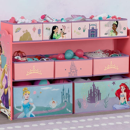 Organisateur de jouets Disney Princess Deluxe 9 bacs design et rangement par Delta Children