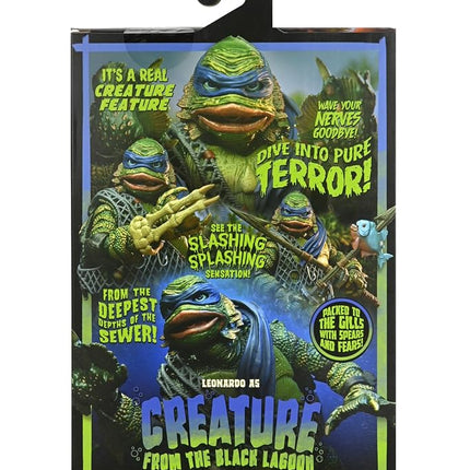 Neca - TMNT x Universal Monsters - Leonardo As The Creature 7 Inch Action Figure