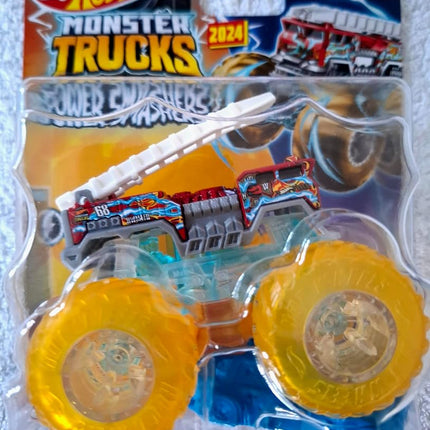 Hot Wheels Monster Trucks New for 2024 1:64 Scale Power Smashers (5 Alarm)