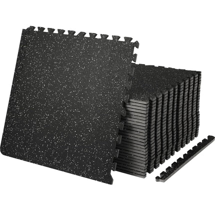 VEVOR 25 PCS 0.56 inch Thick Gym Floor Mats, 25" x
