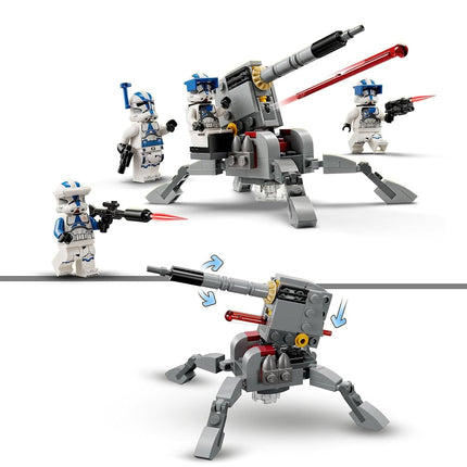 LEGO Star Wars 75345 501st Clone Troopers Battle Pack Set - Collectible Building Toy with an AV-7 Cannon & 4 Minifigures - Gift for 6+ Year Old Boys & The Clone Wars Fans