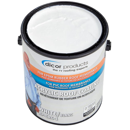 Dicor RP-CRC-1 EPDM Rubber Roof Acrylic Coating Part 2 - White, 1 Gallon