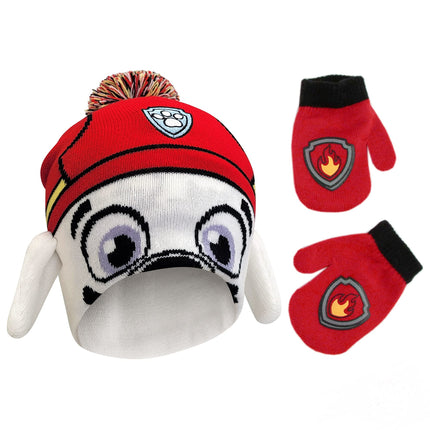 Nickelodeon boys Winter Hat and Mittens Set, Paw P