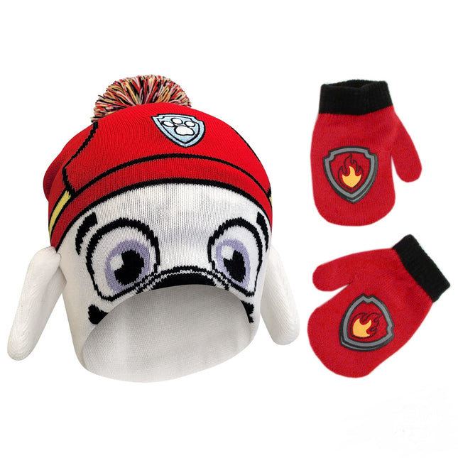 Nickelodeon boys Winter Hat and Mittens Set, Paw P
