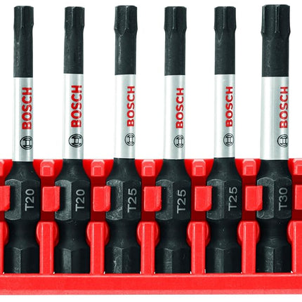 BOSCH CCSTV208 8-Piece Assorted Set 2 in. Impact Tough Torx Power Bits with Clip for Custom Case System