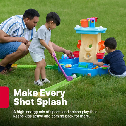 Step2 Putt & Splash Centre Plastic Water Table and Mini Golf Set | Outdoor Toys for the Garden with 30 Accessories | Water Course for Children | 320 x 197 x 73 cm