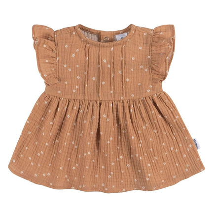 Gerber baby-girls 2 Piece Dress and Diaper Cover Set, Ivory, 4T