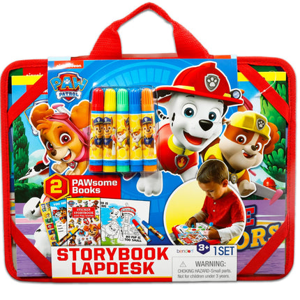 Paw Patrol Travel Activity Set for Kids - Bundle with Art Lap Desk, Case, Coloring Utensils, Stickers, and More | Paw Patrol Art Activities for Boys, Girls