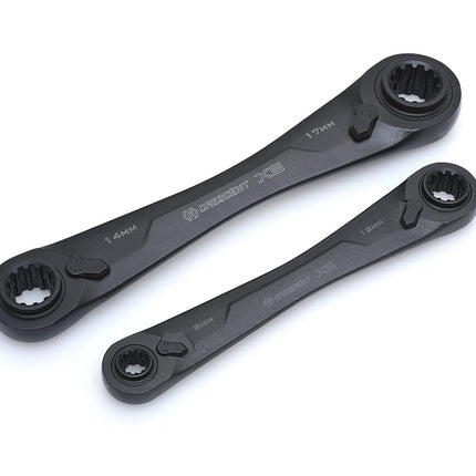 Crescent CX6DBM2 2 Piece X6 4-in-1 Double Box Ratcheting Wrench Set Metric, 8-19mm
