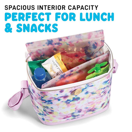 Sac à lunch isotherme Fit & Fresh pour enfants garçons et filles, sac à lunch pour enfants avec 2 sacs à collation réutilisables, boîte à lunch scolaire, Cypress Tie Dye Rose Multicolore