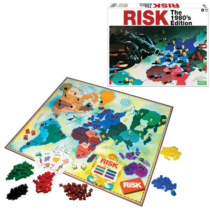 Risk Edición de 1980 con obras de arte y componentes originales de los 80 de Winning Moves Games USA, Juego de mesa de estrategia de dominación mundial para 2 a 6 jugadores, Mayores de 8 años