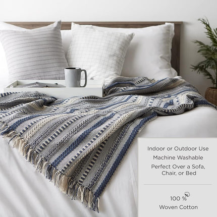 DII Woven Loop Throw Collection, 50x60, Black