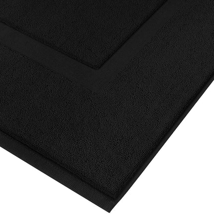Utopia Towels Luxury Ringspun Cotton Bath Mat Luxury Size Maximum Absorbency Machine Washable 2Pack (21" X 34") Black