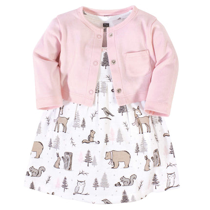 Hudson Baby Baby Girls' Cotton Dress and Cardigan 
