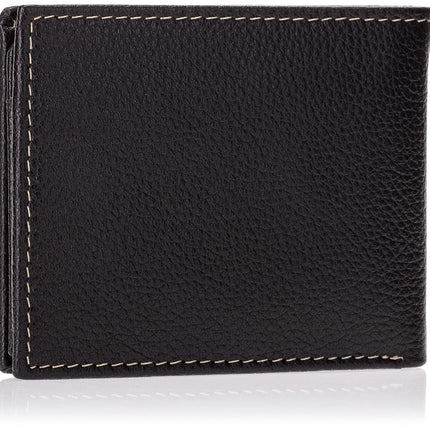 Timberland Men's Leather Wallet with Attached Flip Pocket Travel Accessory-Bi-Fold, Black (Sportz), One Size