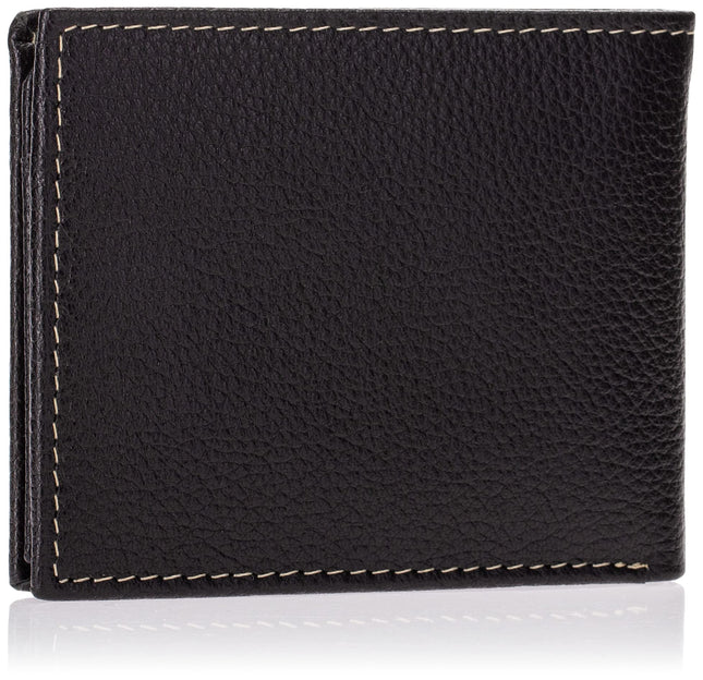 Timberland Men's Leather Wallet with Attached Flip Pocket Travel Accessory-Bi-Fold, Black (Sportz), One Size