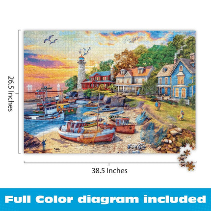 Buffalo Games - American Harbor Town - 2000 Piece Jigsaw Puzzle