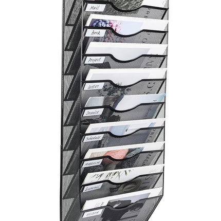 PAG 10-Tier Hanging Wall File Holder Mail Organize