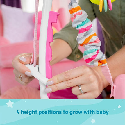 Bright Starts, Disney Baby Minnie Mouse Activity Jumper - Forever Besties with Lights and Melodies, 6 Months +