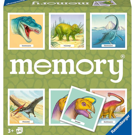 Ravensburger Dinosaurs Large Memory - Matching Picture Snap Pairs Game For Kids Age 3 Years and Up 20924