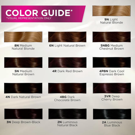 John Frieda Precision Foam Color, Dark Natural Brown 4N, Full-coverage Hair Color Kit, with Thick Foam for Deep Color Saturation