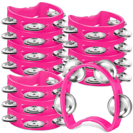 Lukmaa 12 Pcs Plastic Percussion Tambourine with 4
