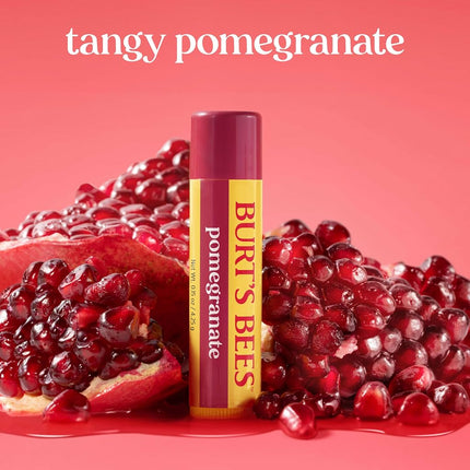 Burt's Bees 100% Natural Moisturizing Lip Balm, Pomegranate with Beeswax and Fruit Extracts - 2 Tubes