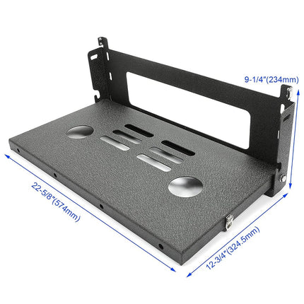 Mesa de portón trasero ALMULOO Estante plegable para puerta trasera compatible con Jeep Wrangler JK JKU 2007-2024, rejilla de almacenamiento para camping al aire libre, estante de carga