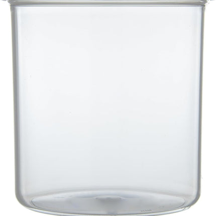 Carlisle FoodService Products Classic Round Storage Container Crock with Lid for Kitchen, Restaurants, Home, Plastic, 2.7 Quarts, Clear