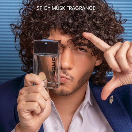 Sapil Solid - EDT Spray for Men - Powerful and Exotic Eau De Toilette - Long Lasting and Addictive Cologne - Opens with Citrus Notes - Perfect for Date Night or Evening Out - 3.4 oz