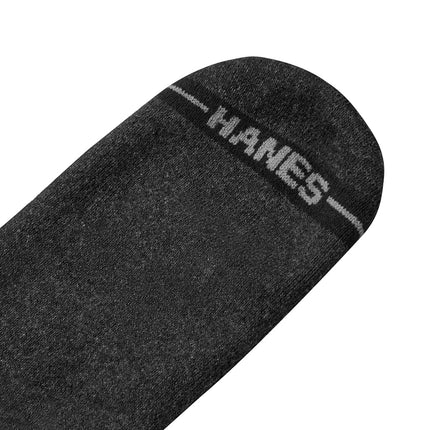 Hanes Men's Max Cushioned Double Tough Ankle Socks (6 Pairs), Black