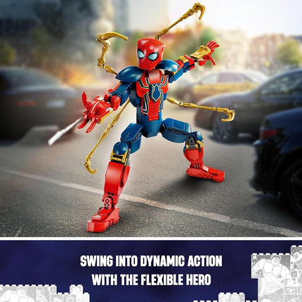 LEGO® Super Heroes Marvel Iron Spider-Man Construction Figure 76298 Posable Building Toy with Armour,Buildable Model,Toys for Boys and Girls Aged 8 and Over