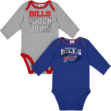 Gerber Unisex Baby Standard NFL 2 Pack Long Sleeve