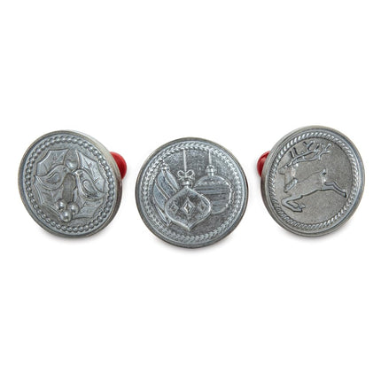 Nordic Ware Yuletide Cookie Stamps (Set of 3), Sturdy Cast Aluminium, Cookie Press Set Made in The USA, Sturdy and Durable Biscuit Maker Press Set, 01236