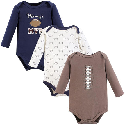 Hudson Baby Grenouillères en coton à manches longues unisexe pour bébé, Football Mvp, 3-6 mois