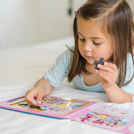 Melissa & Doug Take-Along Magnetic Jigsaw Puzzles Travel Toy � Princesses (2 15-Piece Puzzles)