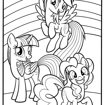 Crayola My Little Pony Coloring Book with Stickers, Gift for Girls and Boys, 96 Pages, Ages 3, 4, 5, 6